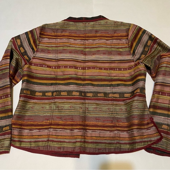 🍁Anni By Natural multi colored open front jacket size large - Picture 8 of 8